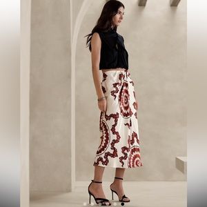 Banana Republic ZANDRA SILK MIDI SKIRT